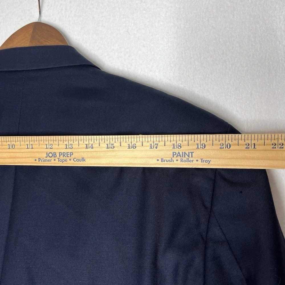 Lauren Ralph Lauren Blazer Mens 44 R Navy Blue Gold Crest Button Wool Sport Coat
